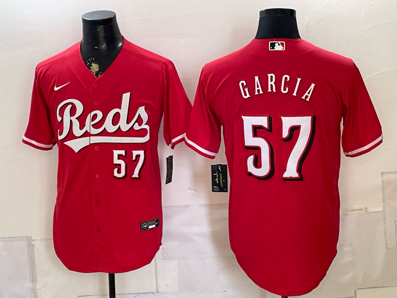 Men Cincinnati Reds #57 Garcia red Nike 2026 MLB Jersey 0814001->tampa bay buccaneers->NFL Jersey